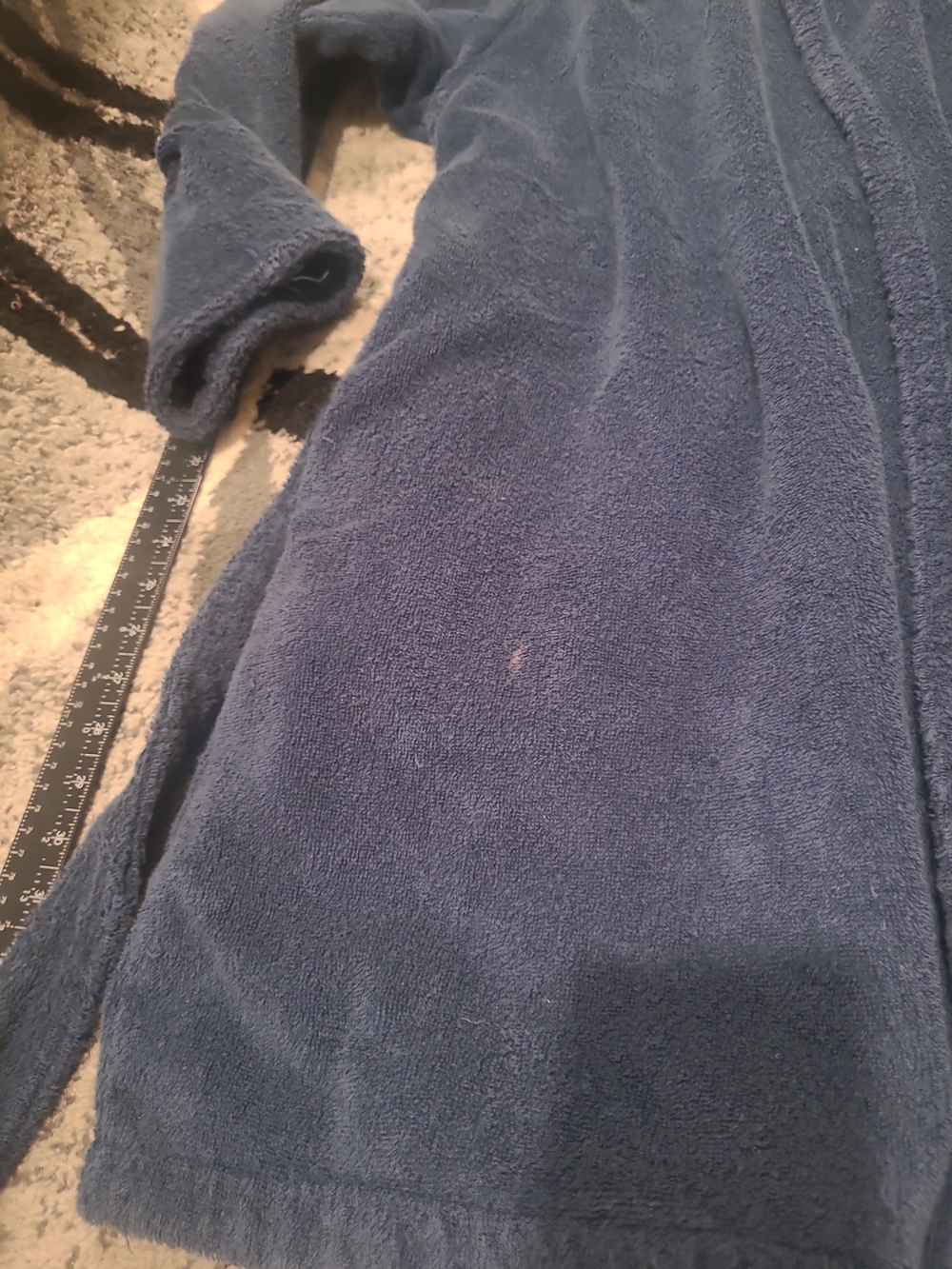 Y2K Victoria’s Secret Navy Blue Long Thick Turkish Terry Cloth Tie Robe M/L - Picture 12 of 12